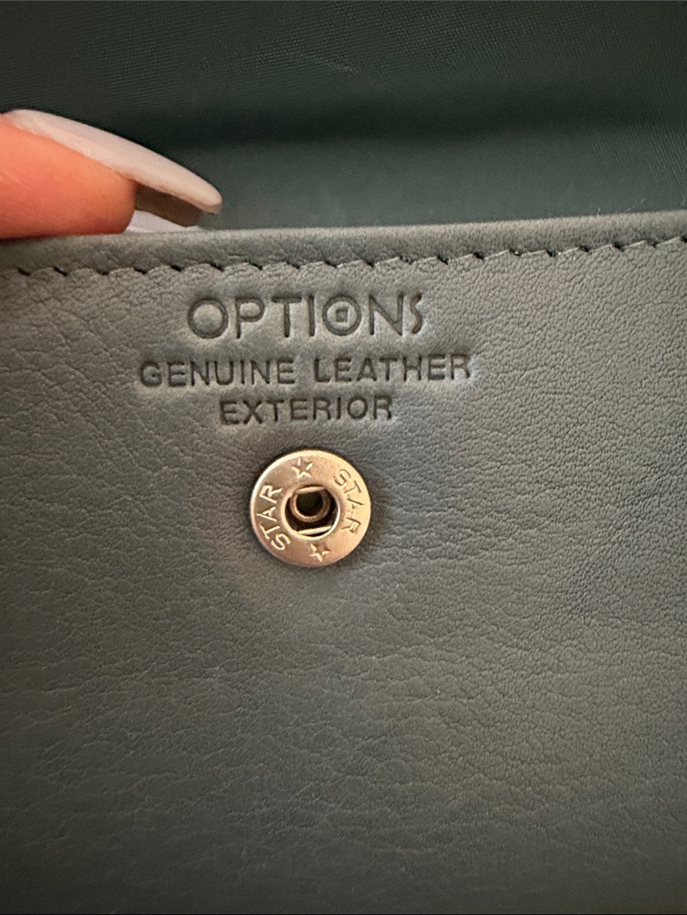 Buxton Options Pale Blue Leather Snap Wallet - Picture 2 of 10